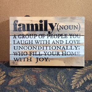 Distressed Reclaimed Wood Family Sign